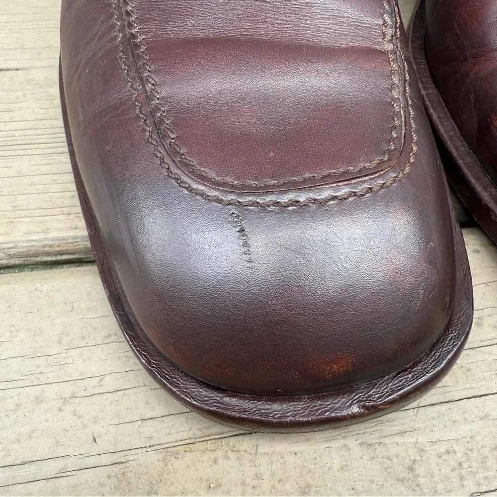 Gucci brown leather loafers shoes size 11.5